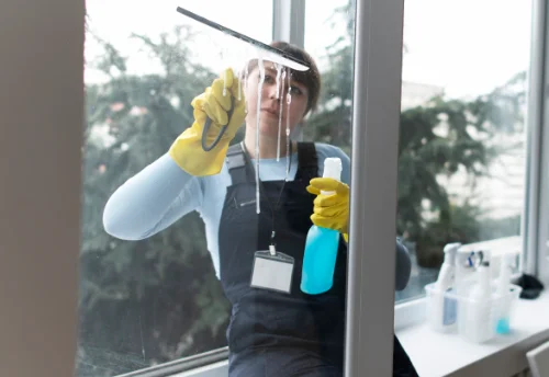 Nettoyage de vitres intérieures et extérieures au Boullay-Thierry